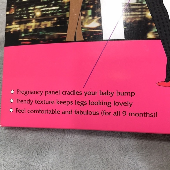 2 Pairs Marvelous Momma Assets Maternity Opaque Striped Tights Size 2 - Picture 5 of 6